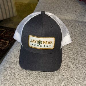 Jay Peak Vermont Black and White Cap